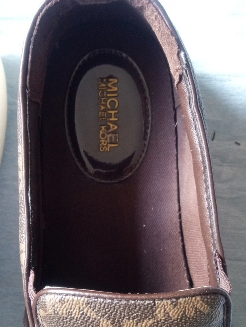 Michael Kors Brown Logo Slip-On Sneakers, Sz.8.5, Pre-owned